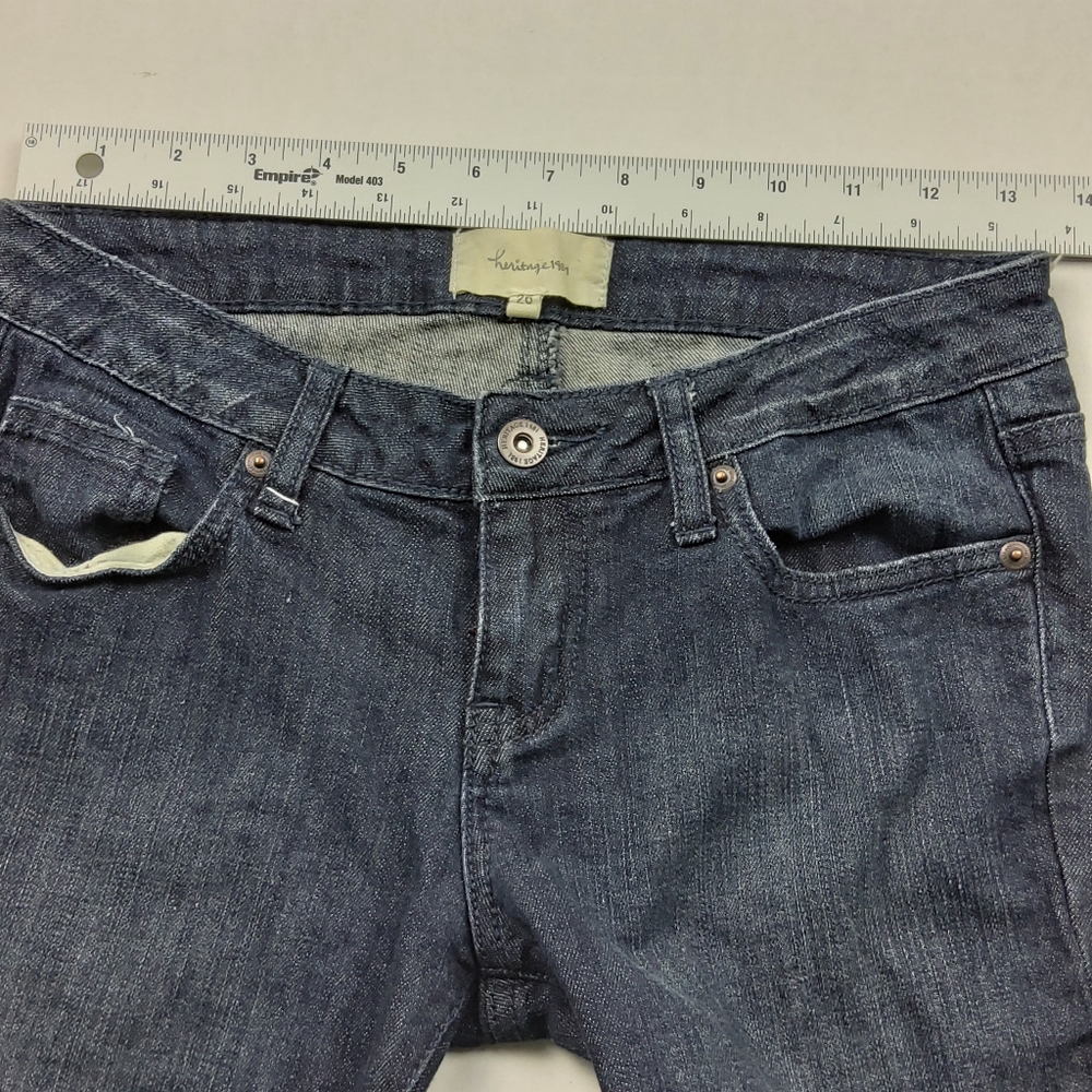 Heritage1981‎ Straight Leg Jeans, Dark Blue, Size 26 - Picture 7 of 7